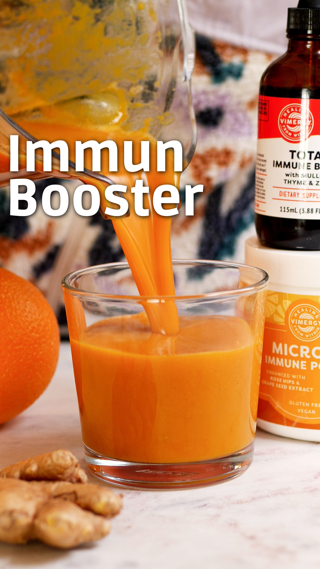 Glas mit Immun-Booster